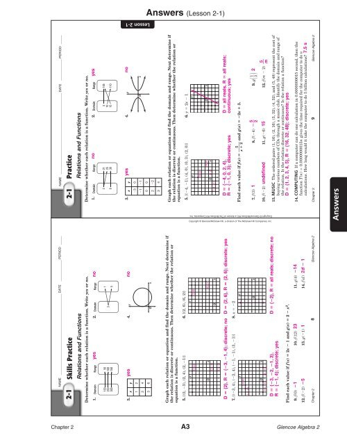 3 1 Skills Practice Graphing Linear Equations Worksheet Answer Key