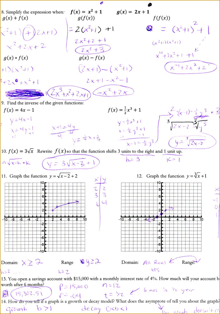 3 Graphing Trig Functions Worksheet With Answers FabTemplatez