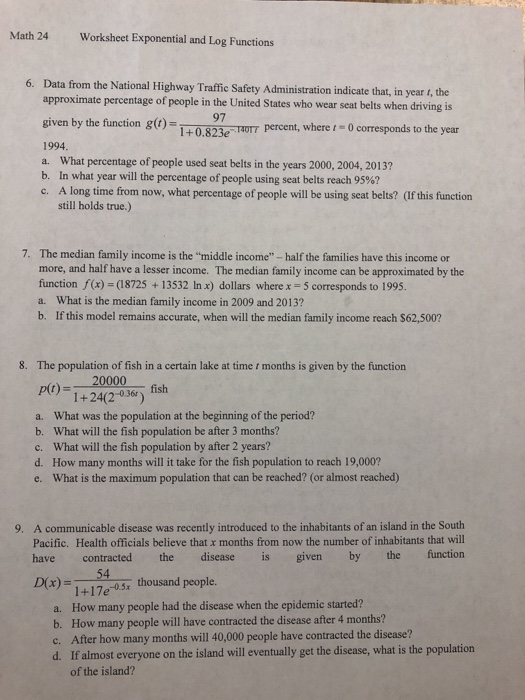 30 Families Of Functions Worksheet Worksheet Information