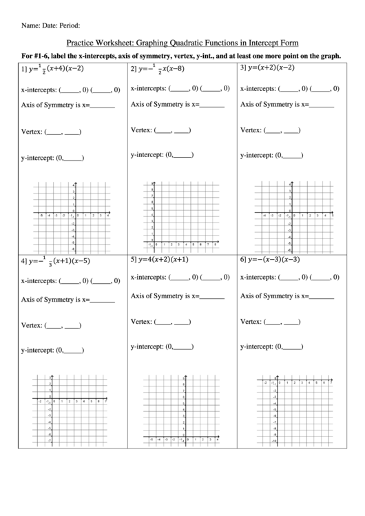 30 Graphing Quadratic Functions In Standard Form Worksheet Answers 