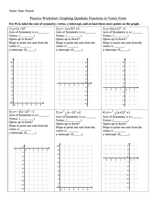 30 Graphing Quadratic Functions In Standard Form Worksheet Answers 