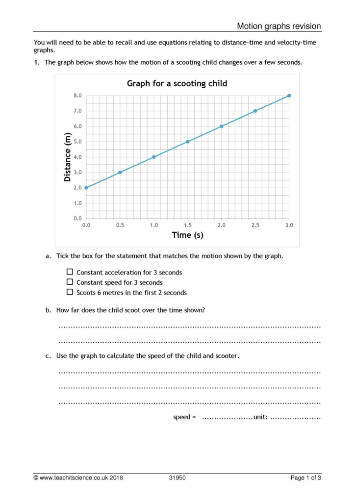 30 Motion Graphs Physics Worksheet Education Template