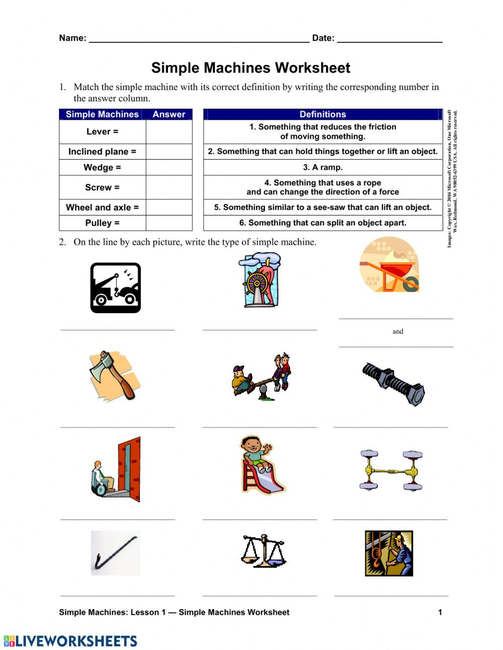 30 Simple Machines Worksheet Pdf Education Template