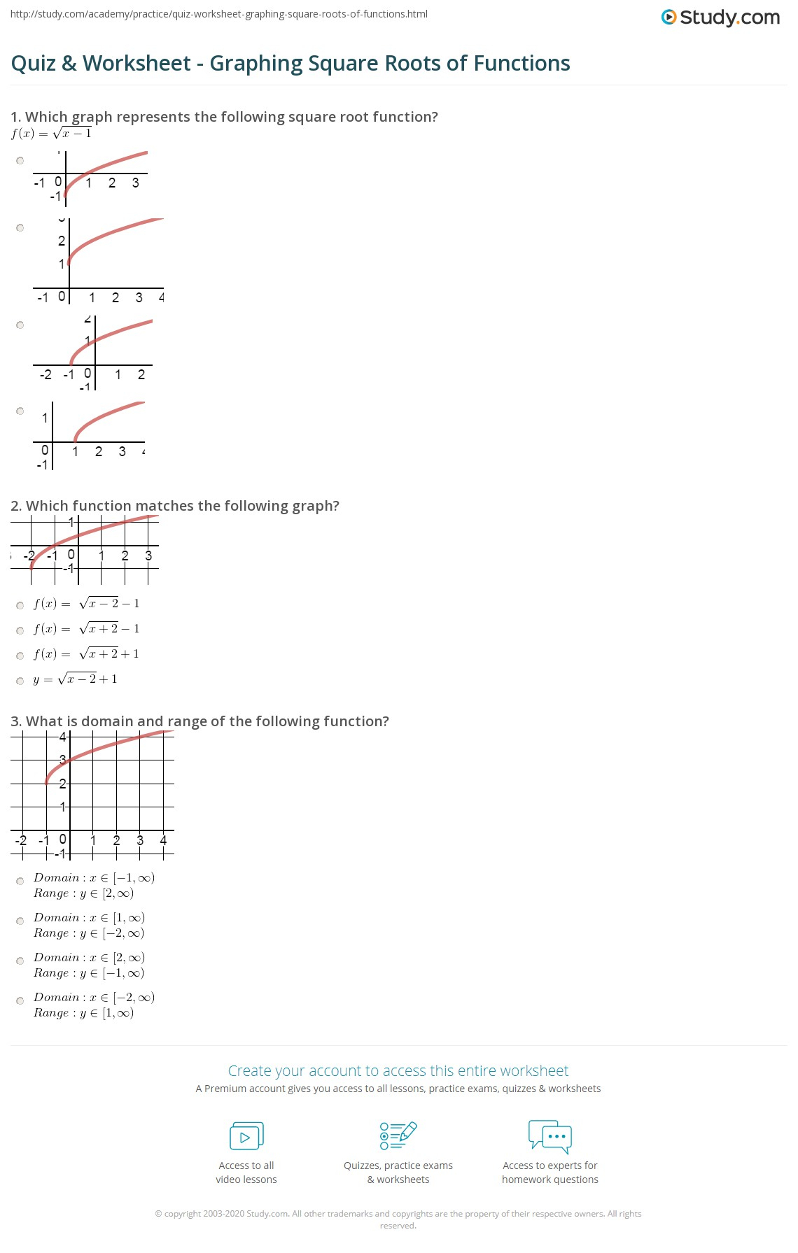 31 Graphing Square Root Functions Worksheet Answers Free Worksheet