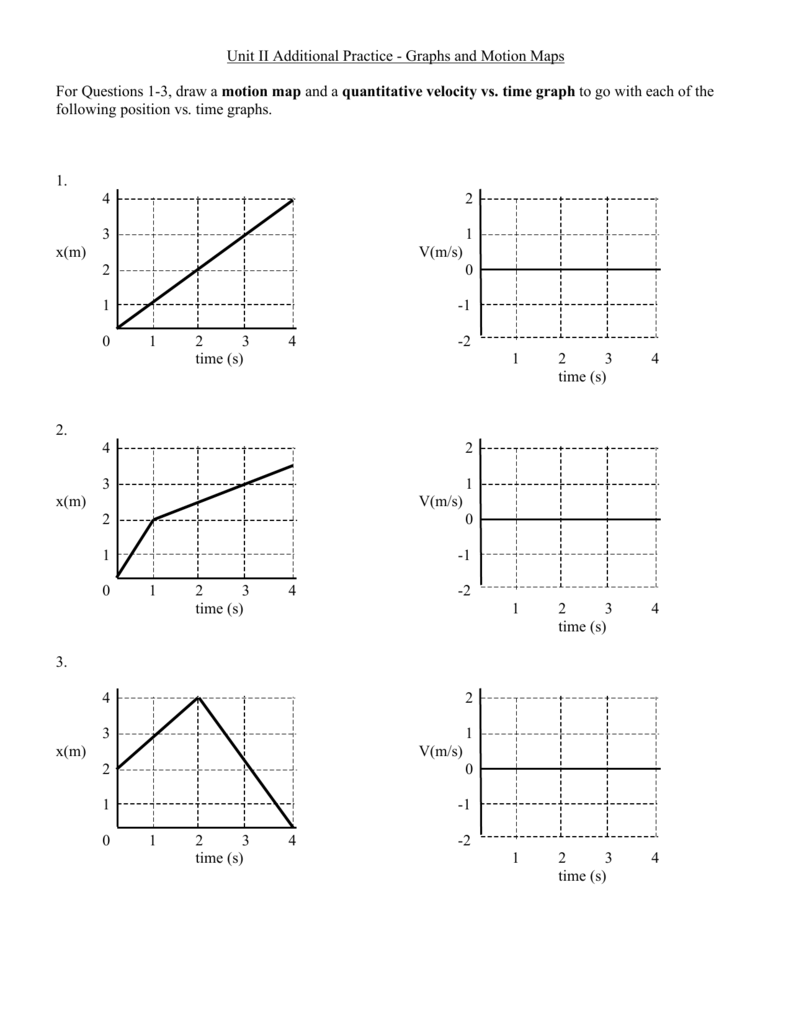 31 Position Vs Time And Velocity Vs Time Graphs Worksheet Answers