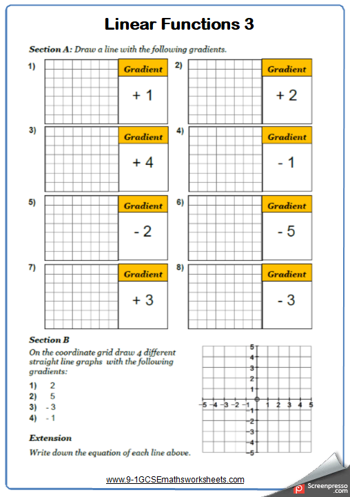 35 Drawing Linear Graphs Worksheet Worksheet Source 2021