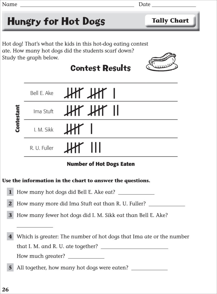 4th Grade Reading Bar Graph Worksheets Free Table Bar Chart