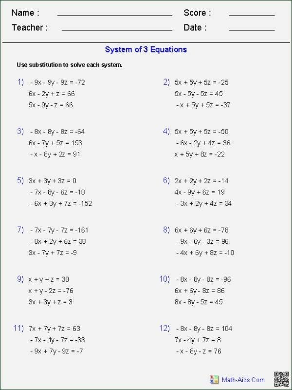 50 Solving Linear Equations Worksheet Pdf In 2020 With Images 