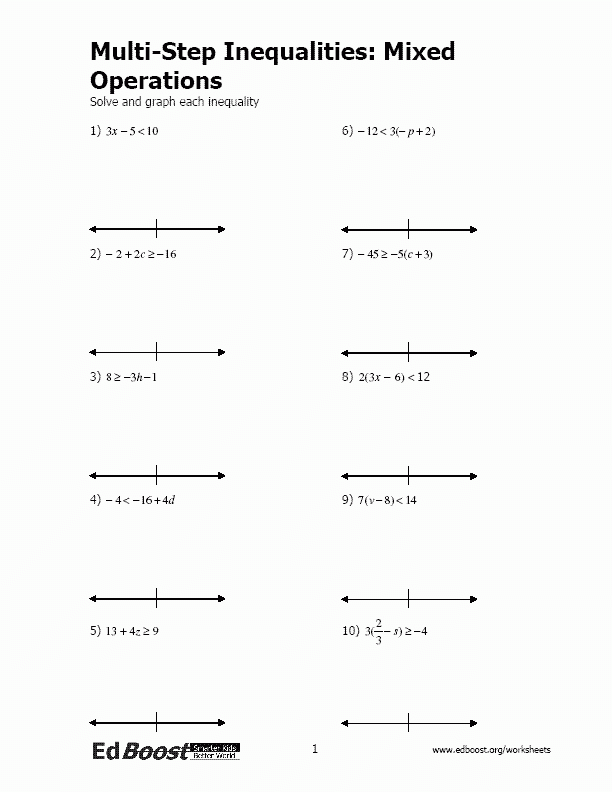 50 Solving Two Step Inequalities Worksheet Chessmuseum Template Library