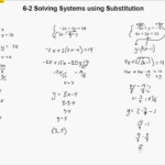 62 Solving Systems By Substitution Worksheet Answers Example