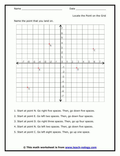 6th Grade Coordinate Plane Worksheets