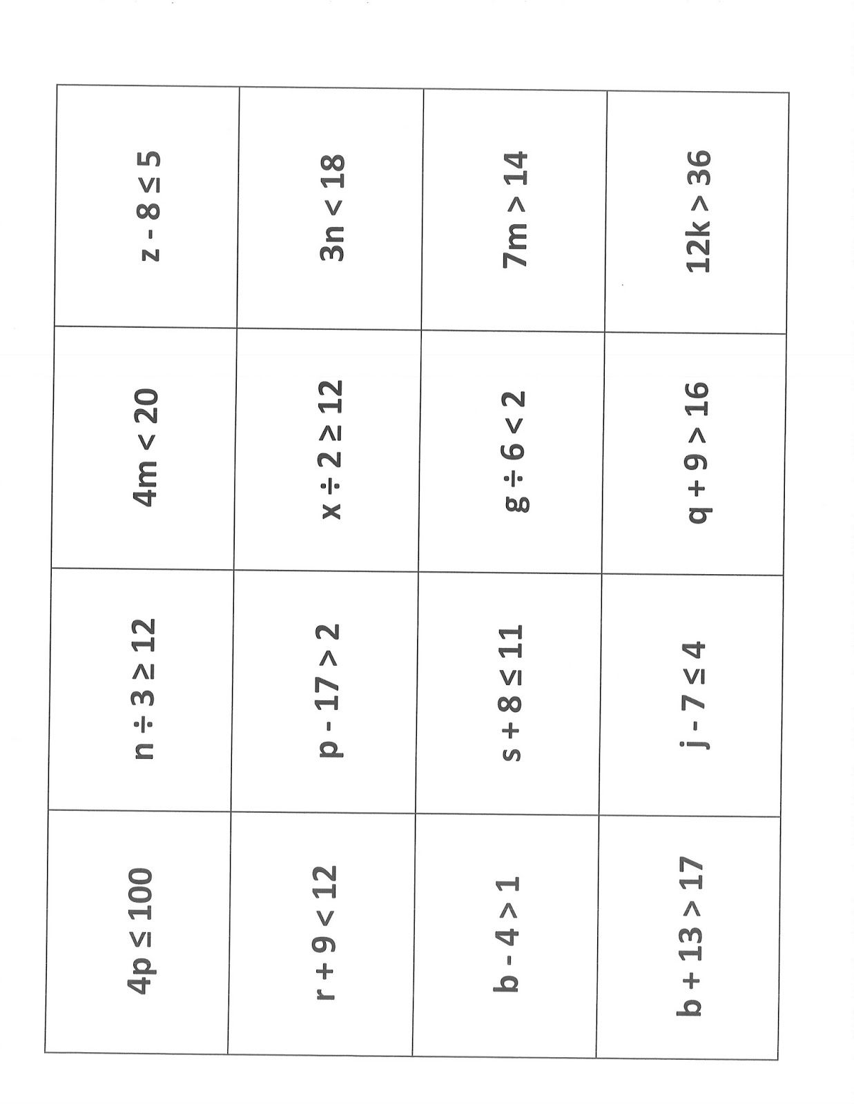 6th Grade Inequalities Worksheet With Answers Thekidsworksheet