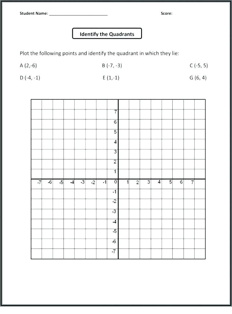 7th Grade Math Graphing Worksheets 27