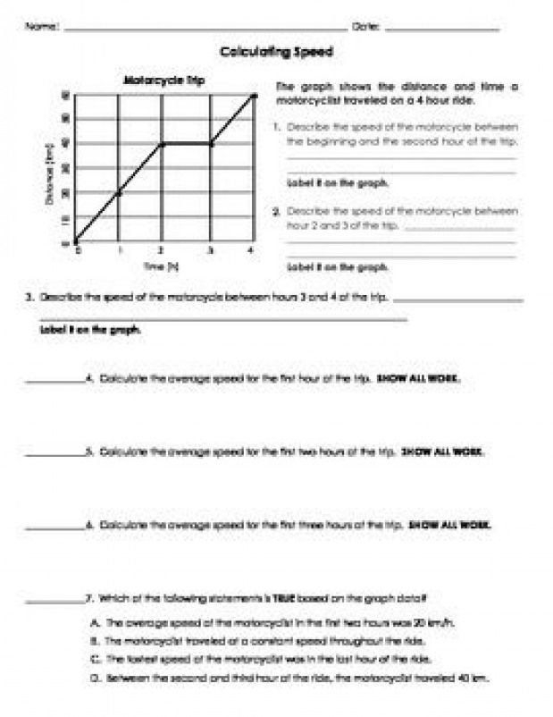 8th Grade Speed And Velocity Practice Problems Worksheet Answers Pdf