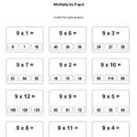 9 Times Table Worksheets PDF Multiplying By 9 Activities