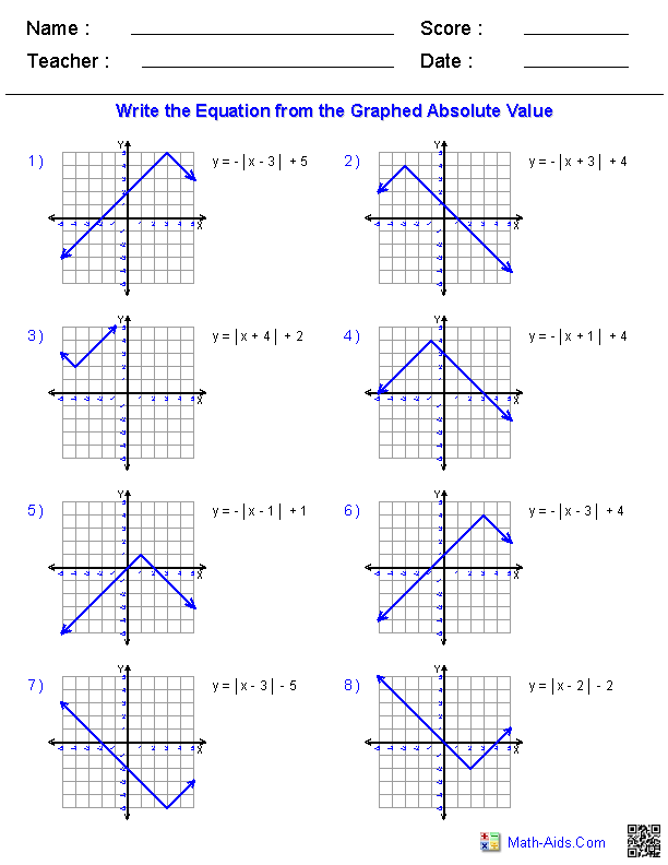 Algebra 1 Worksheets Dynamically Created Algebra 1 Worksheets 