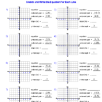 Algebra 1 Worksheets Linear Equations Worksheets