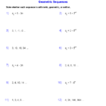 Algebra 2 Worksheets Sequences And Series Worksheets Sequence