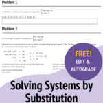 Algebra Substitution Worksheet With Answers Worksheetpedia