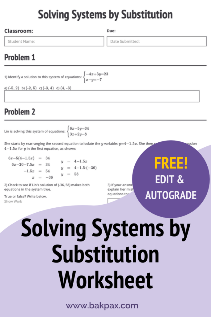 Algebra Substitution Worksheet With Answers Worksheetpedia