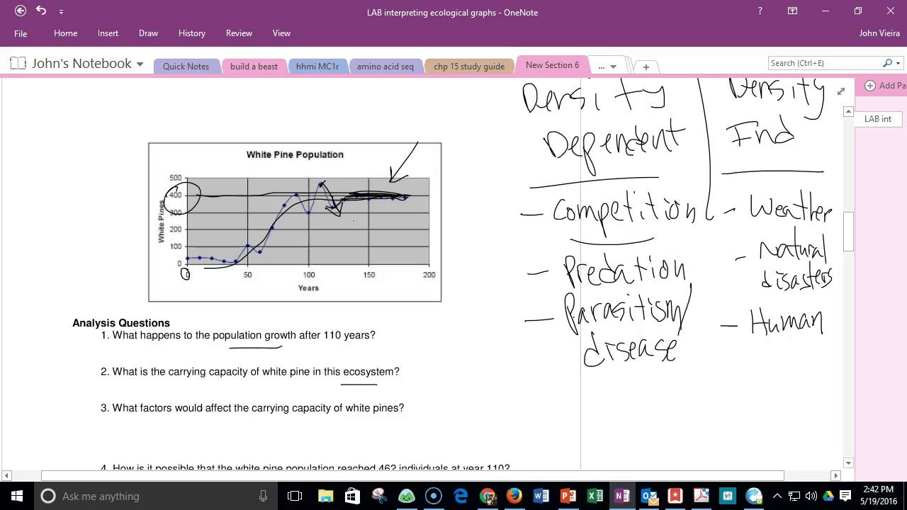 Answers Lab Population Ecology Graphs YouTube