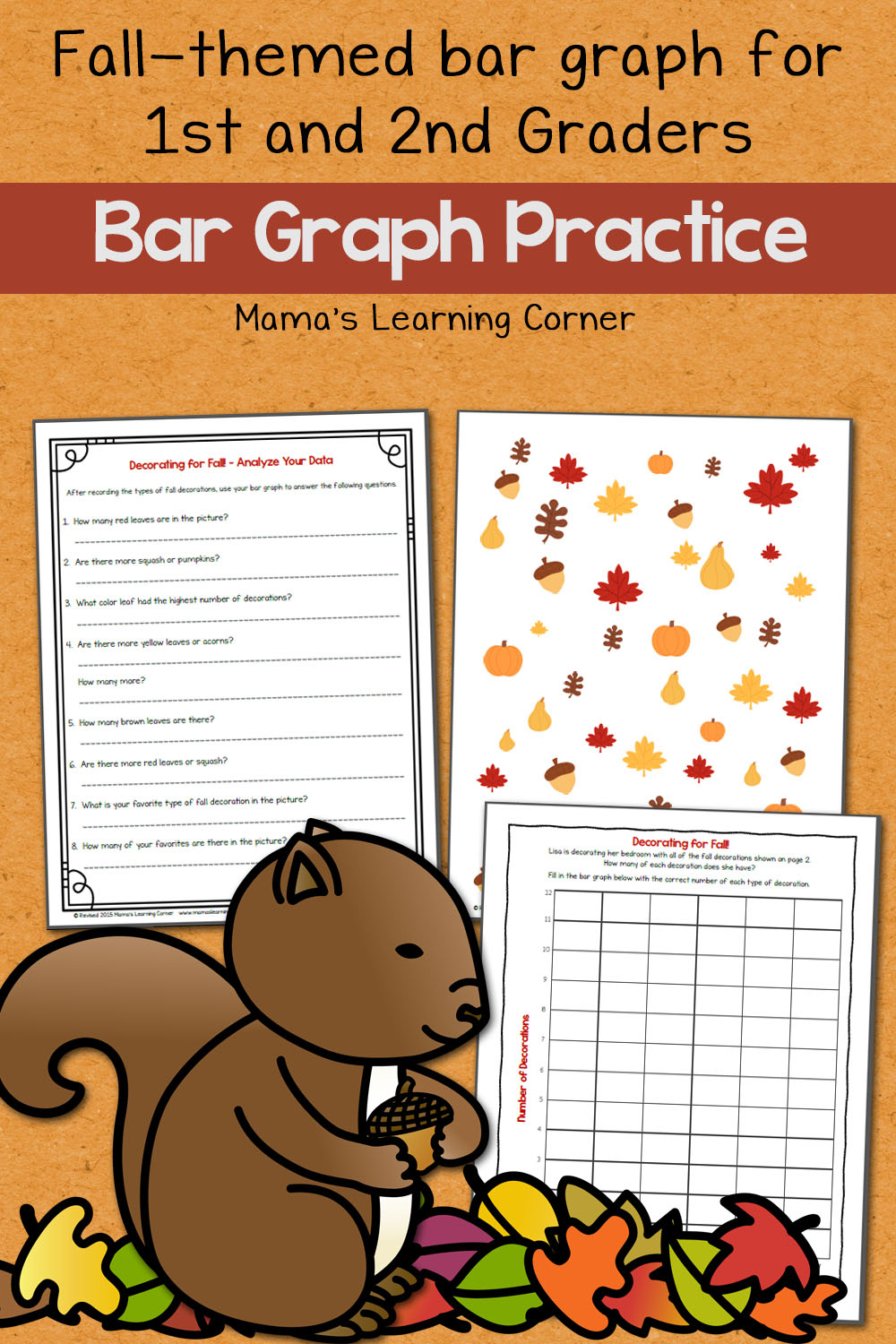 Bar Graph Practice With A Fun Fall Theme Mamas Learning Corner