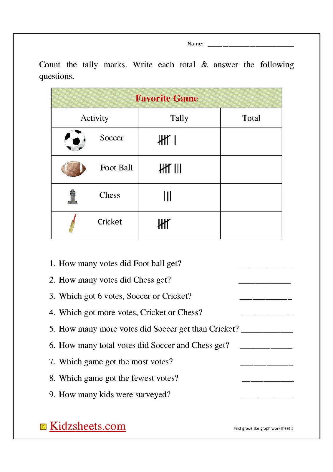 Bar Graph Worksheets 1st Grade Worksheet From Home 1st Grade 