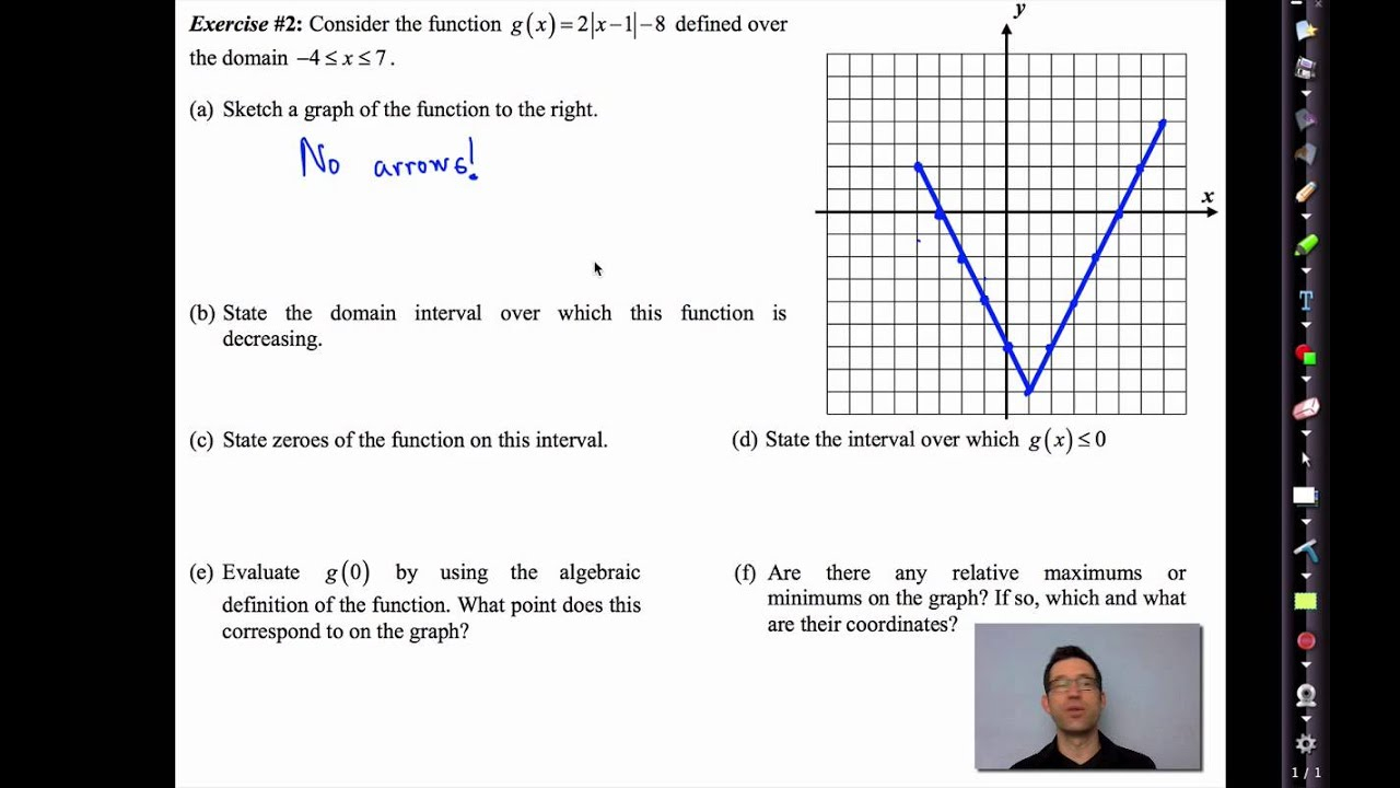 Common Core Algebra II Unit 2 Lesson 7 Key Features Of Functions YouTube