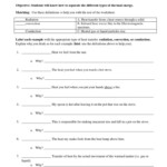 Conduction Convection Radiation Worksheet Education Template