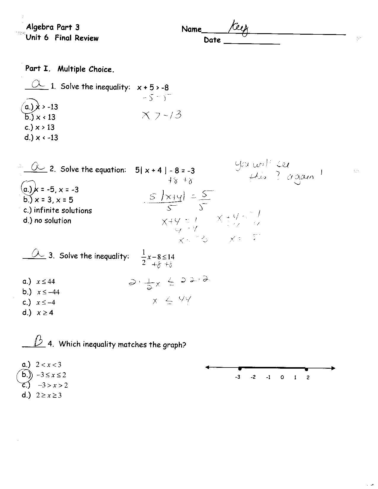 Cryptic Quiz Worksheet Answers