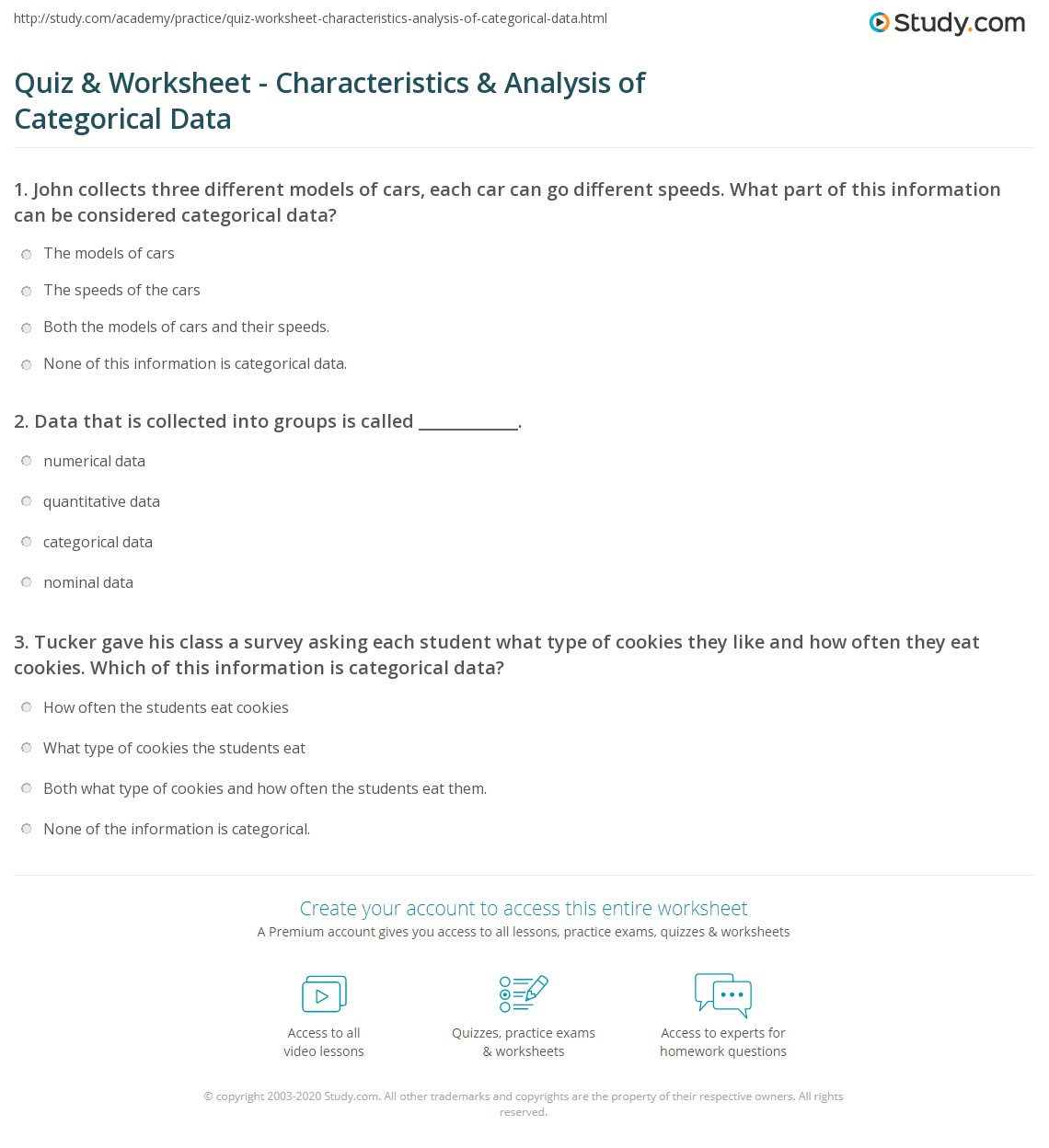 Data Analysis Practice Worksheet Worksheet List