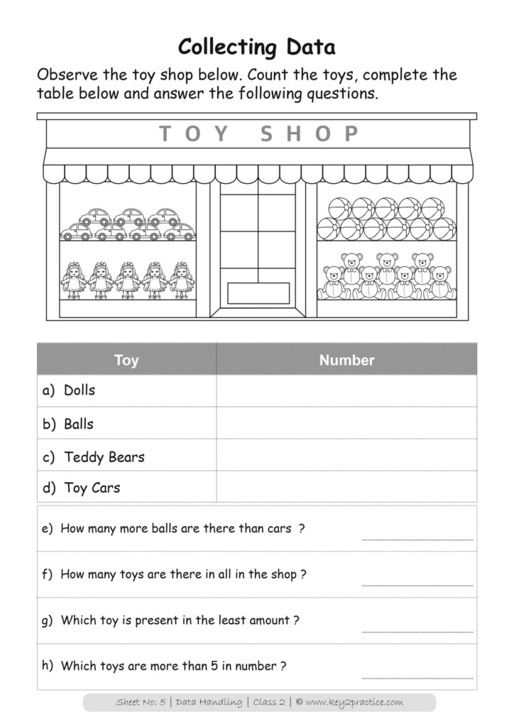 Data Handling Worksheets I Maths Grade 2 Key2practice Workbooks