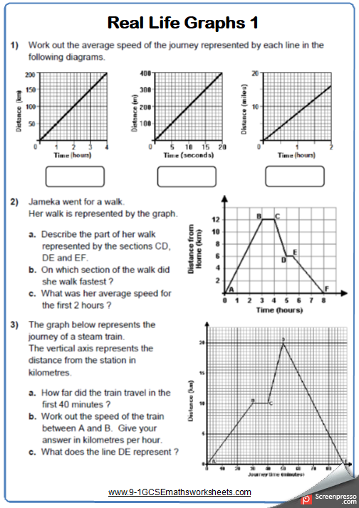 Distance Time Graph Worksheet With Answers Pdf Askworksheet