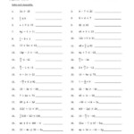 Eighth Grade Solving Inequalities Worksheet 05 One Page Worksheets Graphing Inequalities