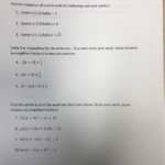 Equation Of A Circle Worksheet Writing Equations For Circles Review