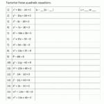 Factoring Quadratic Equations