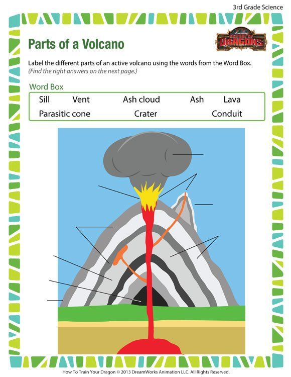 FREE Printable Volcano Worksheet Homeschool Giveaways In 2020 Free