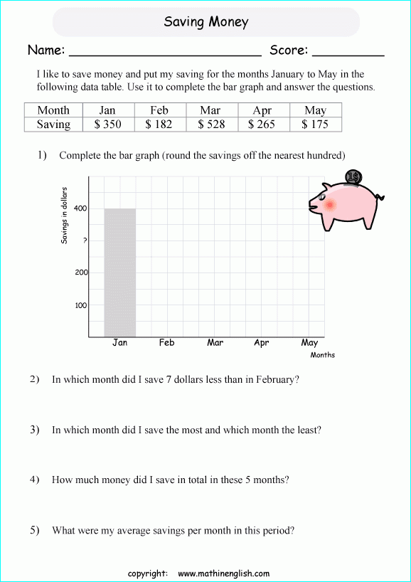 Grade 6 Bar Graphs Worksheets Free Table Bar Chart