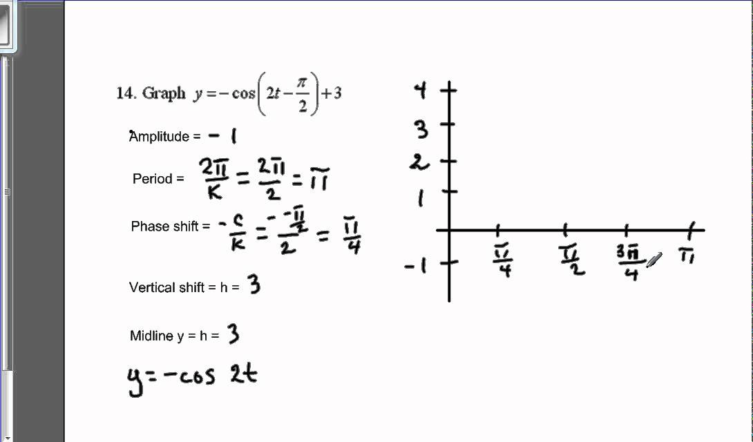 Graph A Trig Function With Phase Vertical Shift YouTube