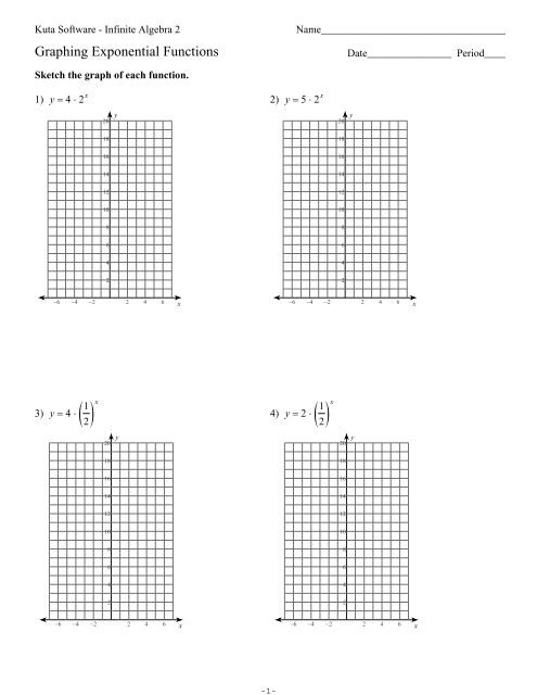 Graphing Exponential Functions ks ia2 Kuta Software