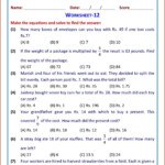 Graphing Linear Equations Word Problems Worksheet Answers Pdf