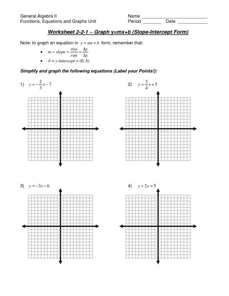 Graphing Using Intercepts Worksheet Answers