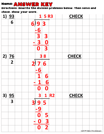 Grid Paper Division With And Without Remainders