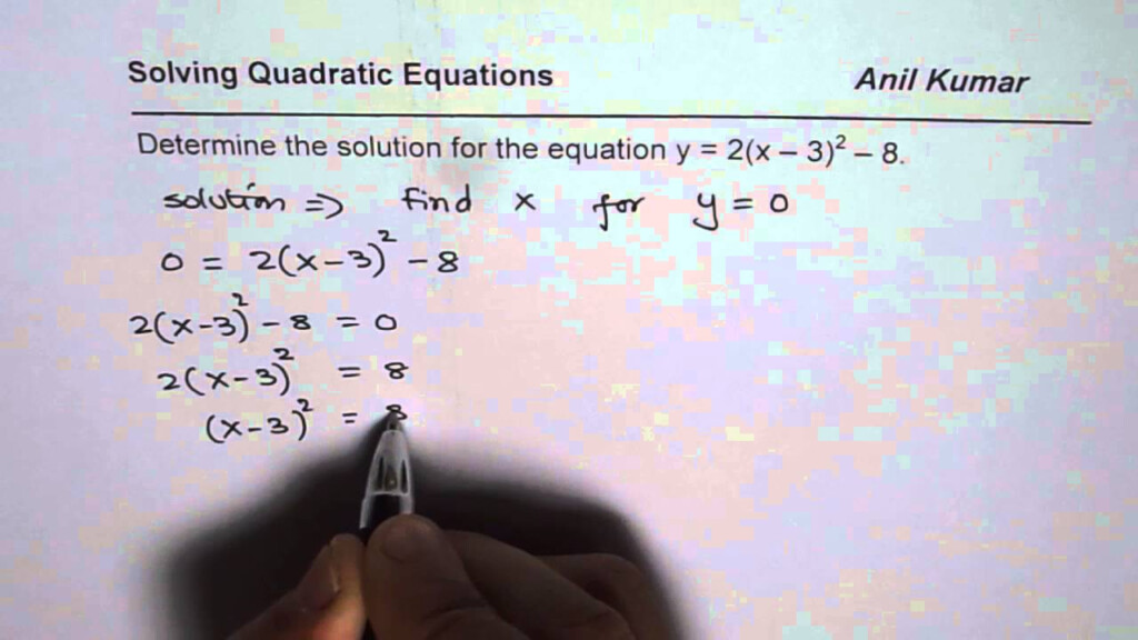 How Do You Solve A Quadratic Equation In Vertex Form Tessshebaylo