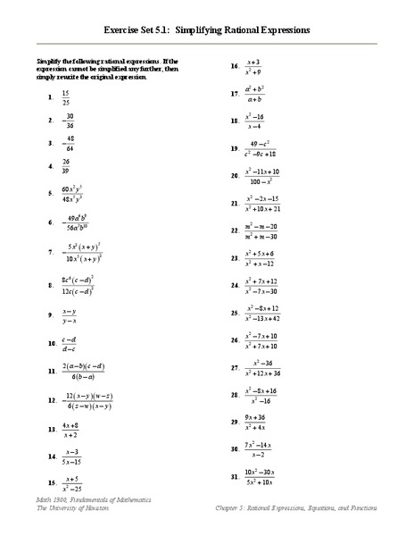 How To Simplify Rational Expressions Pdf