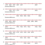 Increasing And Decreasing Number Line Sequences With Missing Numbers