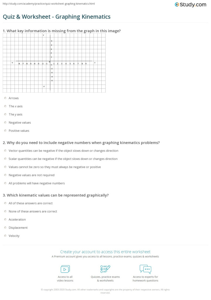 Kinematics Worksheet With Answers Nidecmege