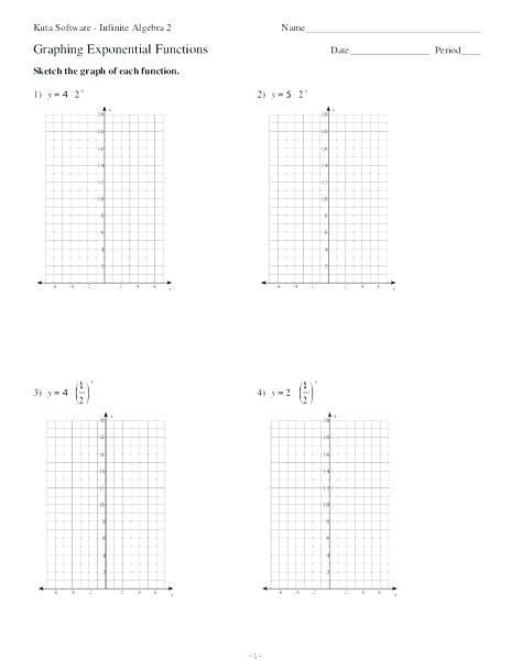 Graphing Exponential Functions Worksheet Algebra 2 Kuta Software 6821