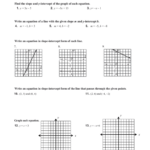 Lesson 12 Writing A Linear Equation In Slope Intercept Form Answer Key