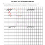 Long Division And Checking With Multiplication Worksheets Division